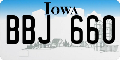 IA license plate BBJ660