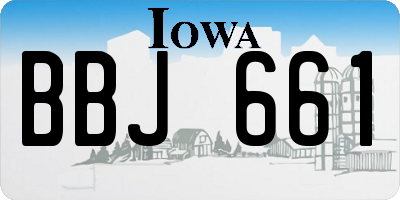 IA license plate BBJ661