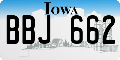 IA license plate BBJ662