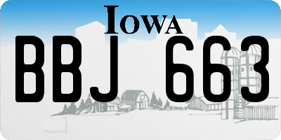 IA license plate BBJ663