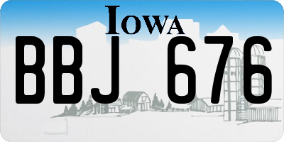 IA license plate BBJ676
