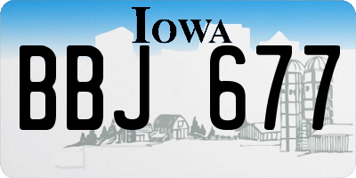 IA license plate BBJ677