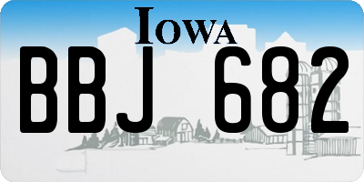 IA license plate BBJ682