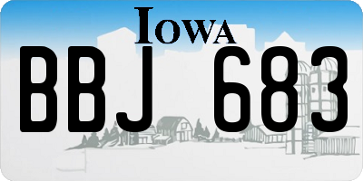 IA license plate BBJ683