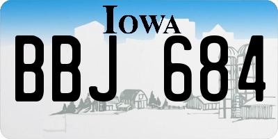 IA license plate BBJ684