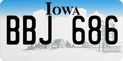 IA license plate BBJ686