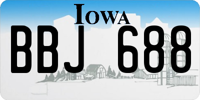 IA license plate BBJ688