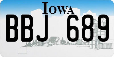 IA license plate BBJ689