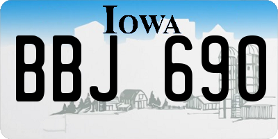 IA license plate BBJ690