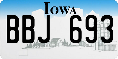 IA license plate BBJ693