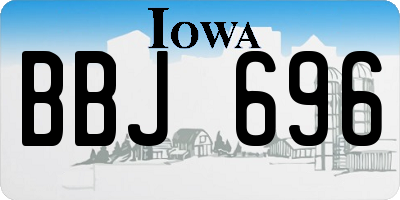 IA license plate BBJ696