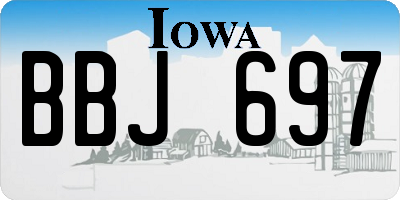 IA license plate BBJ697