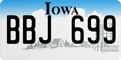 IA license plate BBJ699