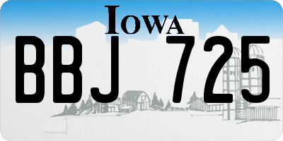 IA license plate BBJ725