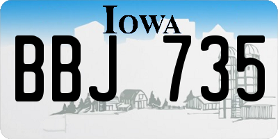 IA license plate BBJ735