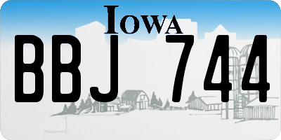IA license plate BBJ744