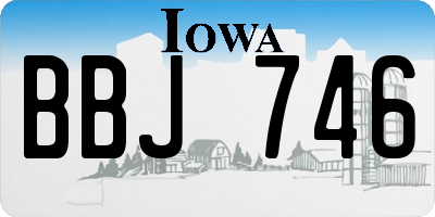 IA license plate BBJ746
