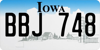 IA license plate BBJ748