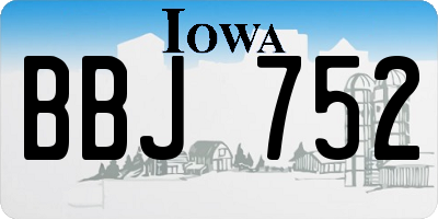 IA license plate BBJ752