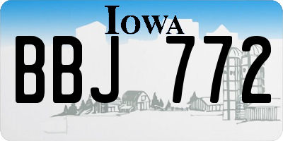 IA license plate BBJ772
