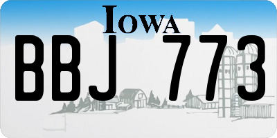 IA license plate BBJ773