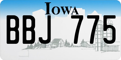 IA license plate BBJ775