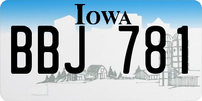 IA license plate BBJ781