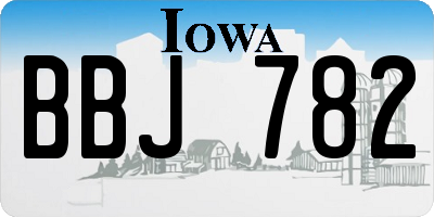 IA license plate BBJ782