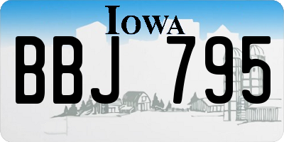 IA license plate BBJ795