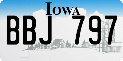 IA license plate BBJ797