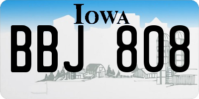 IA license plate BBJ808