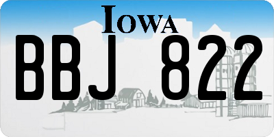 IA license plate BBJ822