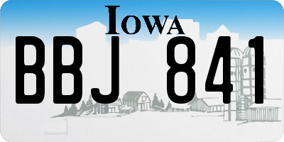 IA license plate BBJ841