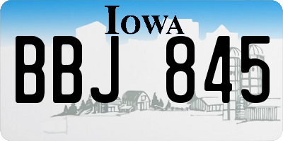 IA license plate BBJ845