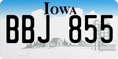 IA license plate BBJ855