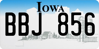 IA license plate BBJ856
