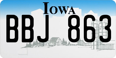 IA license plate BBJ863
