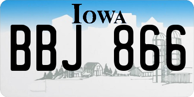 IA license plate BBJ866