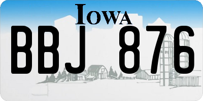 IA license plate BBJ876