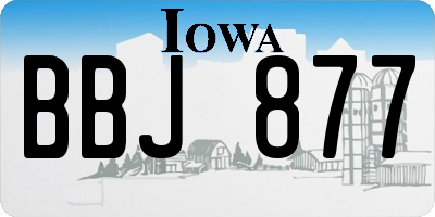 IA license plate BBJ877