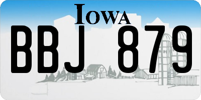 IA license plate BBJ879