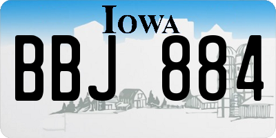 IA license plate BBJ884