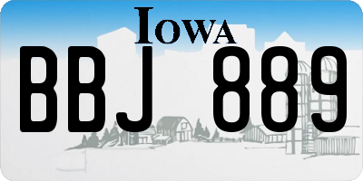 IA license plate BBJ889
