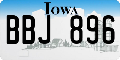 IA license plate BBJ896