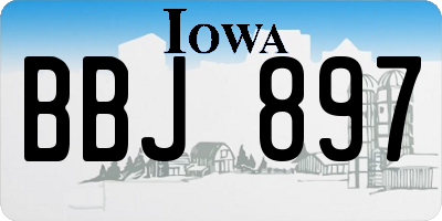 IA license plate BBJ897