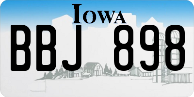 IA license plate BBJ898