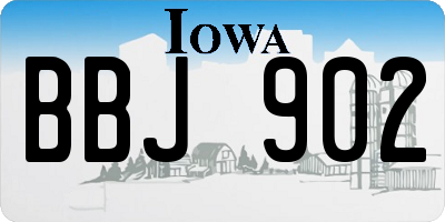 IA license plate BBJ902