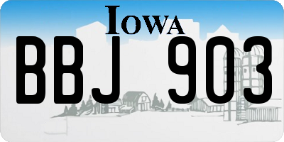 IA license plate BBJ903