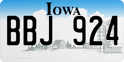 IA license plate BBJ924