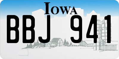 IA license plate BBJ941